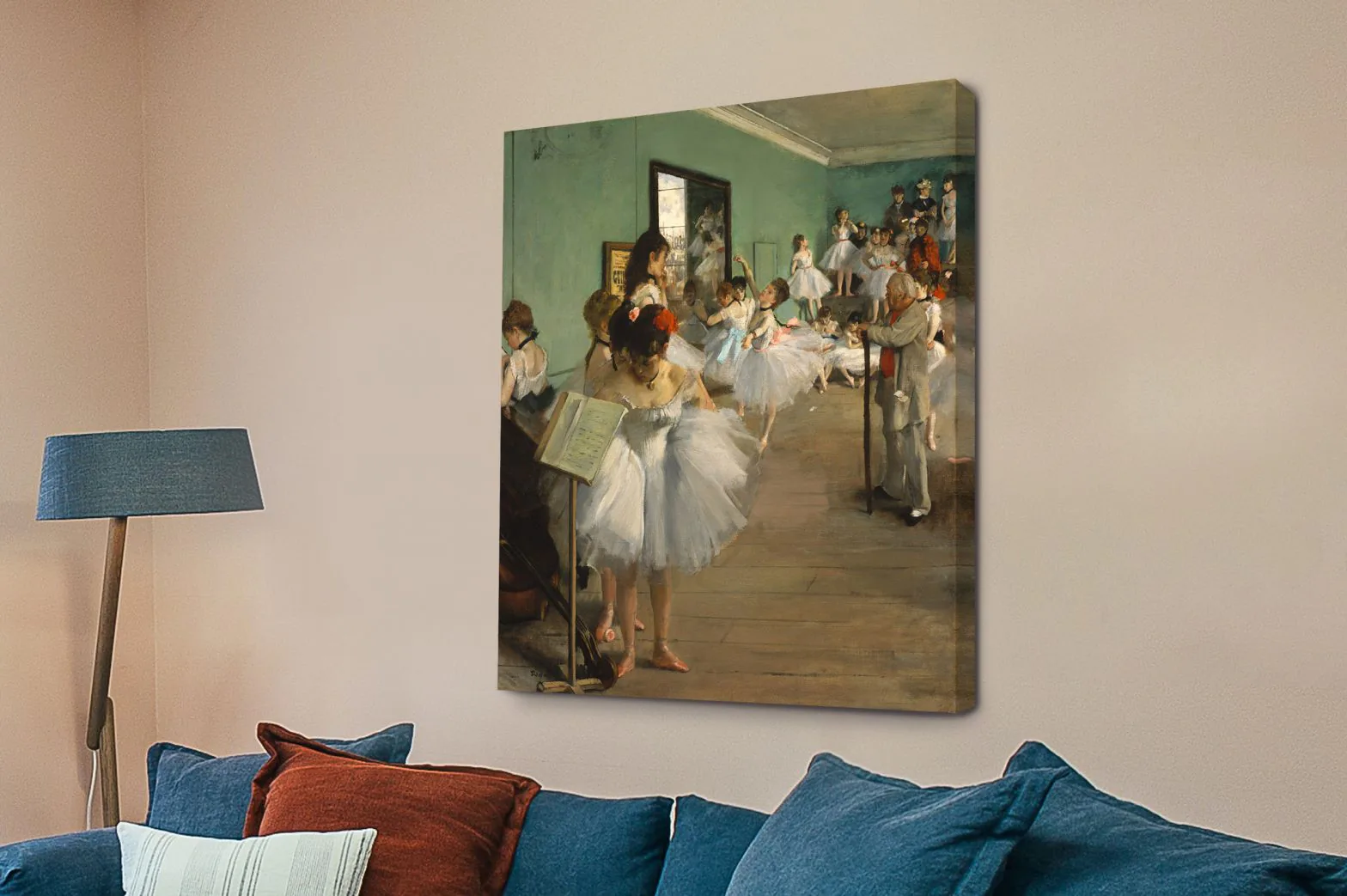 Print of The Dance Class by Edgar Degas, offered as wall art for the home